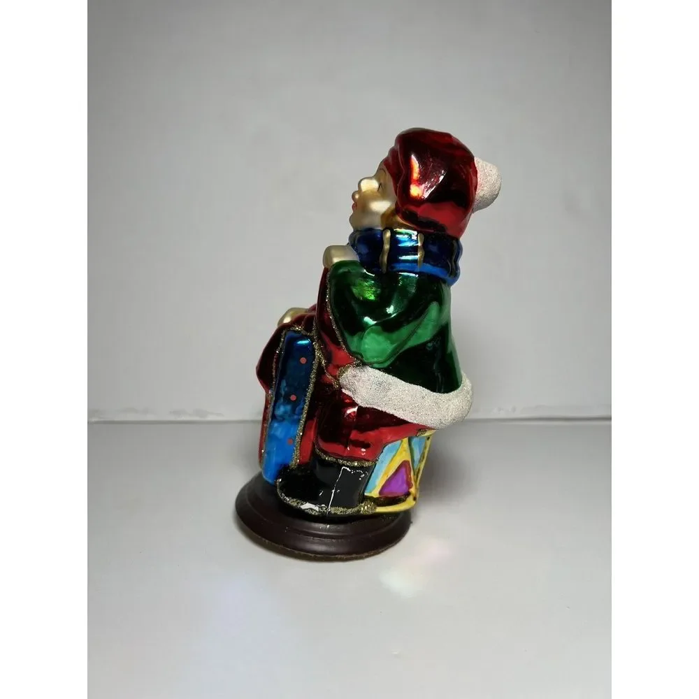 Thomas Pacconi Classics Blown Glass CHRISTMAS Child‎ Boy 2004 Wooden base SALE❣️